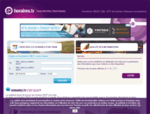 Tablet Screenshot of horaires.tv